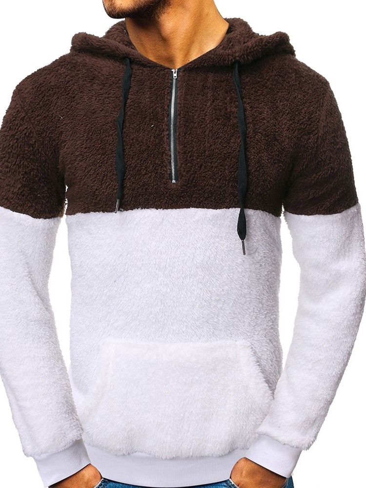 Pullover Pocket Fleece Casual Hættetrøjer Til Mænd