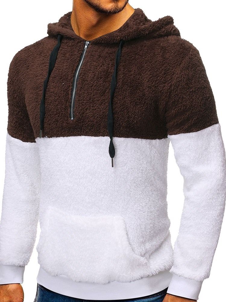 Pullover Pocket Fleece Casual Hættetrøjer Til Mænd