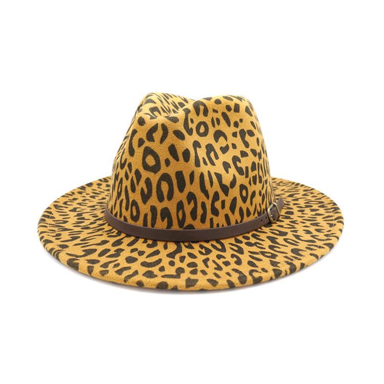 Damer Print Fashion Leopard Fall Hats