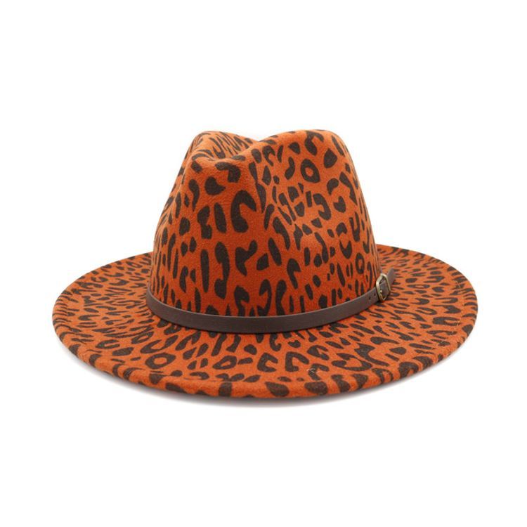 Damer Print Fashion Leopard Fall Hats