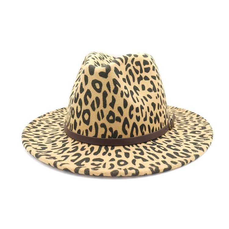 Damer Print Fashion Leopard Fall Hats