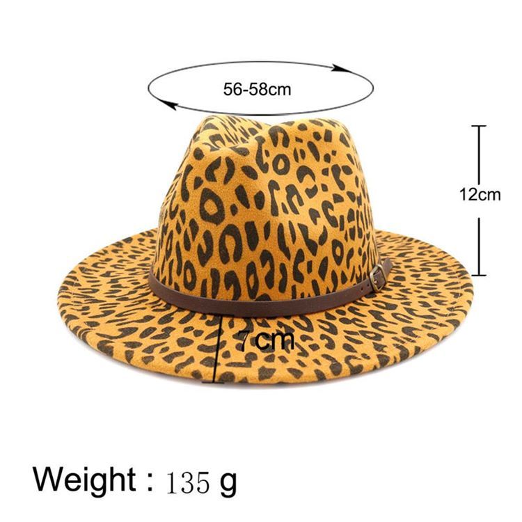 Damer Print Fashion Leopard Fall Hats