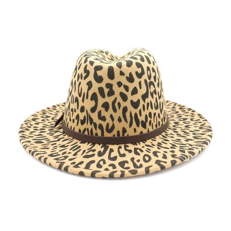 Damer Print Fashion Leopard Fall Hats