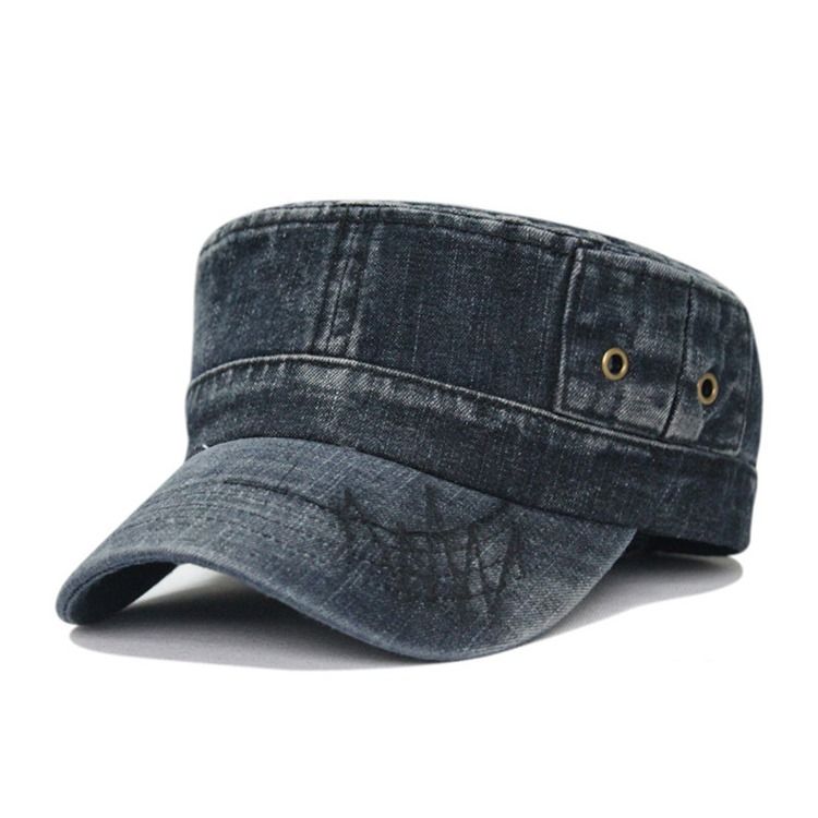 Herre Sport Washed Denim Peaked Cap