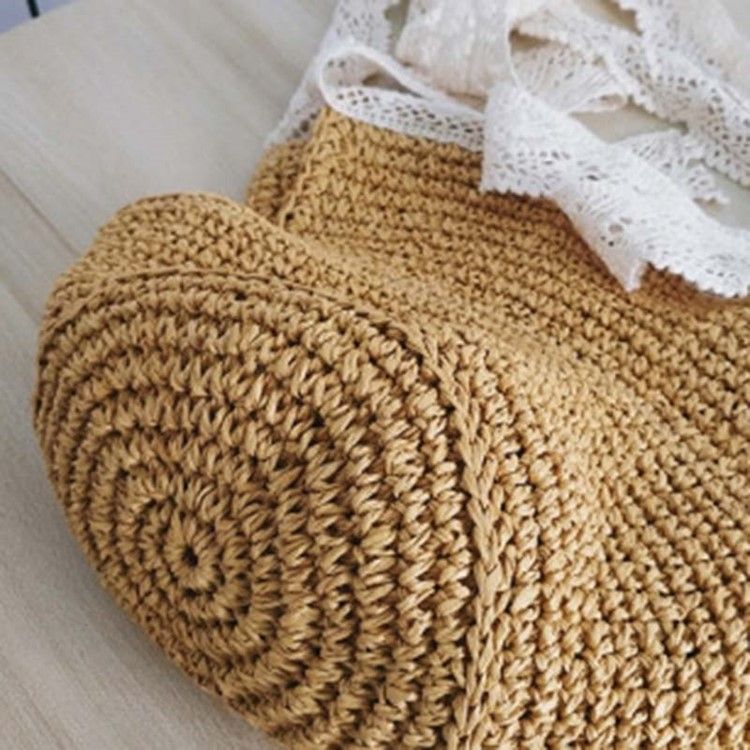 Kvinder Lace Straw Hollow Summer Hats