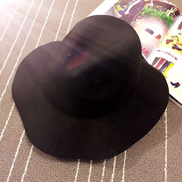 Kvinders Uldblandinger Fedora Hat Fall Plain Hatte