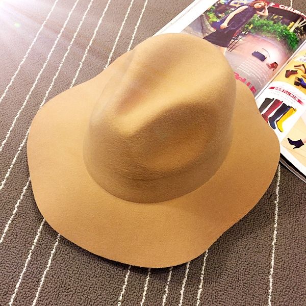 Kvinders Uldblandinger Fedora Hat Fall Plain Hatte