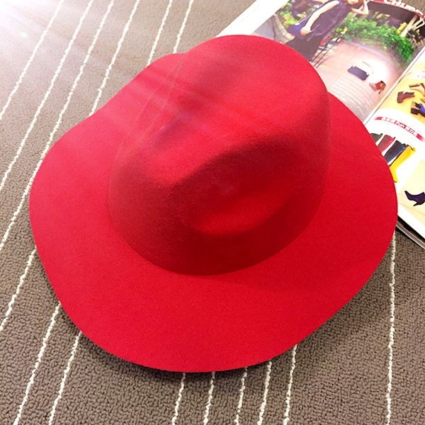 Kvinders Uldblandinger Fedora Hat Fall Plain Hatte