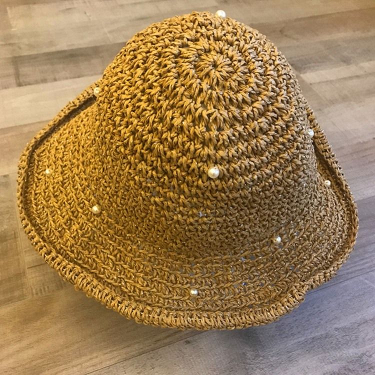 Kvindestraw Hollow Plain Pearl Hat