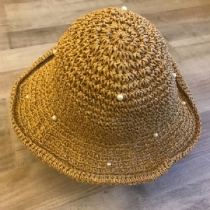 Kvindestraw Hollow Plain Pearl Hat