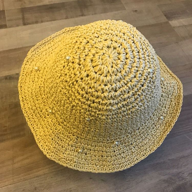 Kvindestraw Hollow Plain Pearl Hat