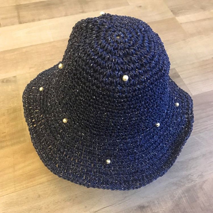 Kvindestraw Hollow Plain Pearl Hat