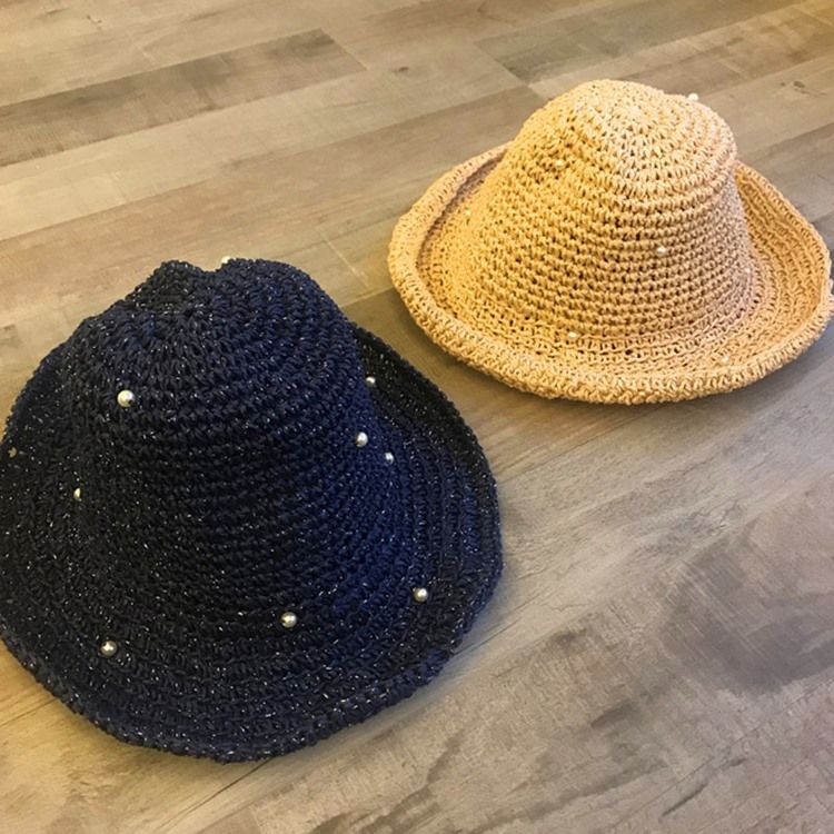 Kvindestraw Hollow Plain Pearl Hat