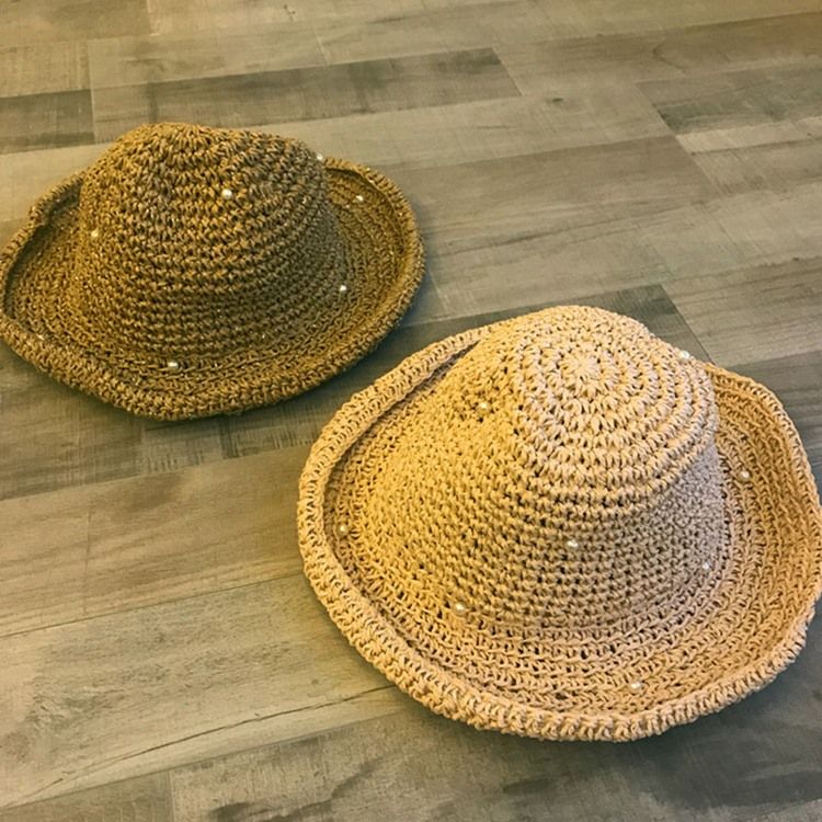 Kvindestraw Hollow Plain Pearl Hat