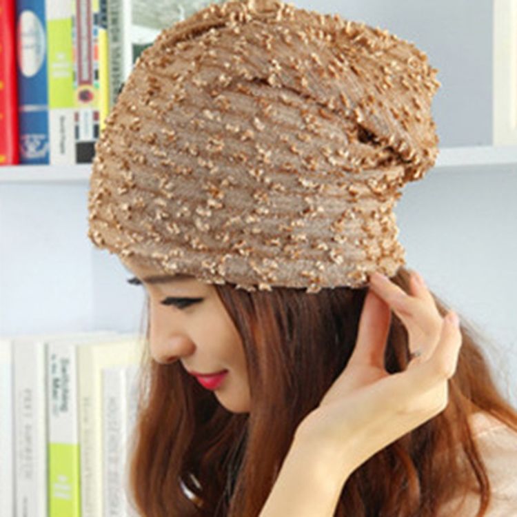 Sweet Soild Color Paillette Lace Butterfly Women's Hat