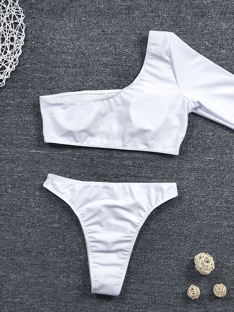 Fashion Plain Tankini Sæt Badetøj Til Kvinder