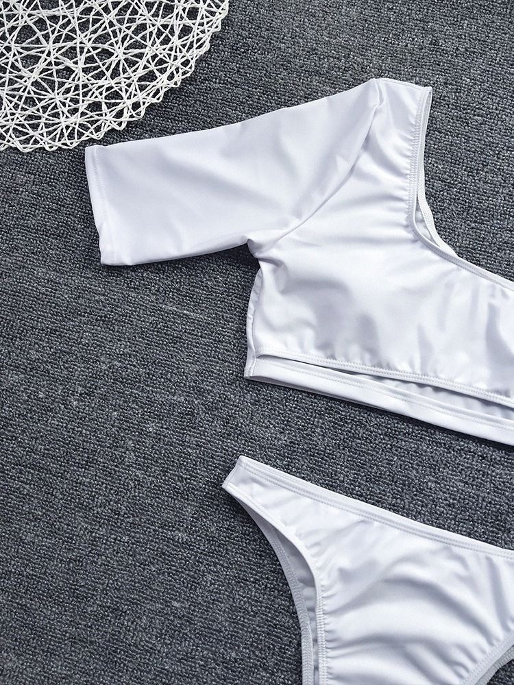 Fashion Plain Tankini Sæt Badetøj Til Kvinder