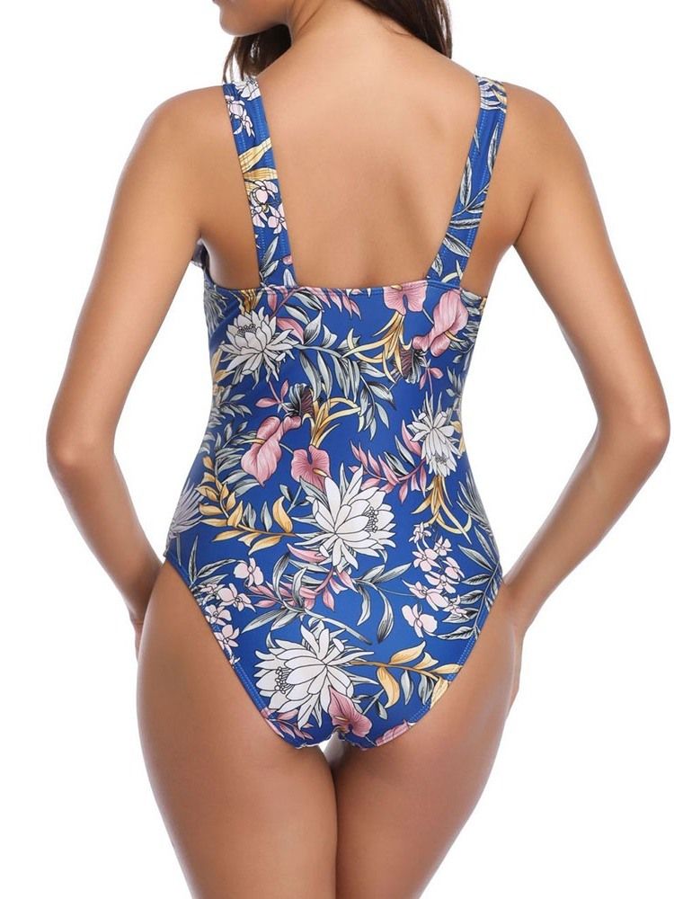 Kvinders One Piece Print Elastisk Skimpy Badetøj