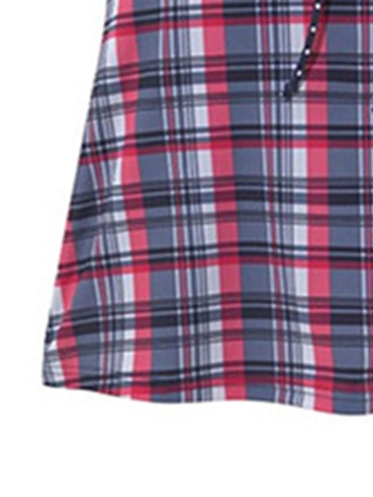 Kvinders Plaid Bowknot Tankini-sæt Badetøj