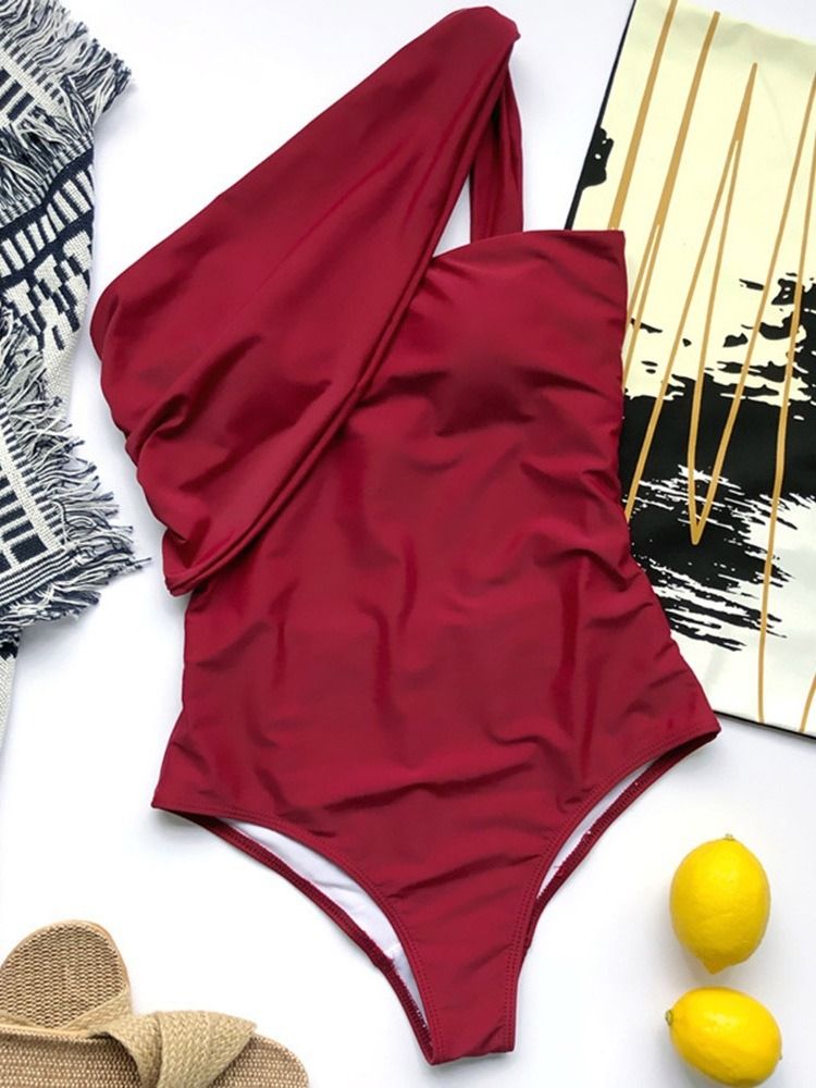 Patchwork Plain One Piece Badetøj Til Kvinder Monokini