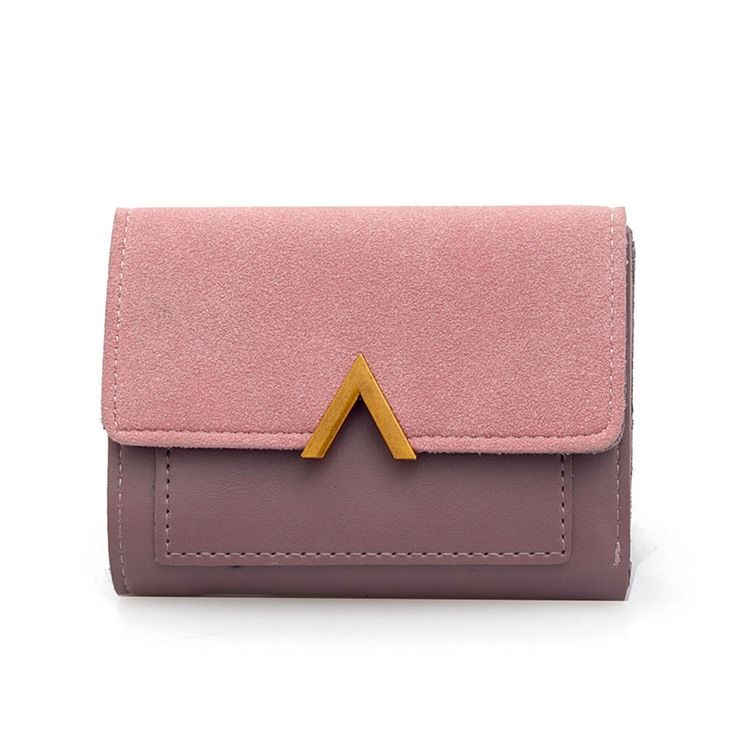 Color Block Magnetisk Snap Wallet