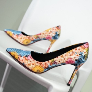 Print Spids Toe Stiletto Heel Kvinders Prom Sko