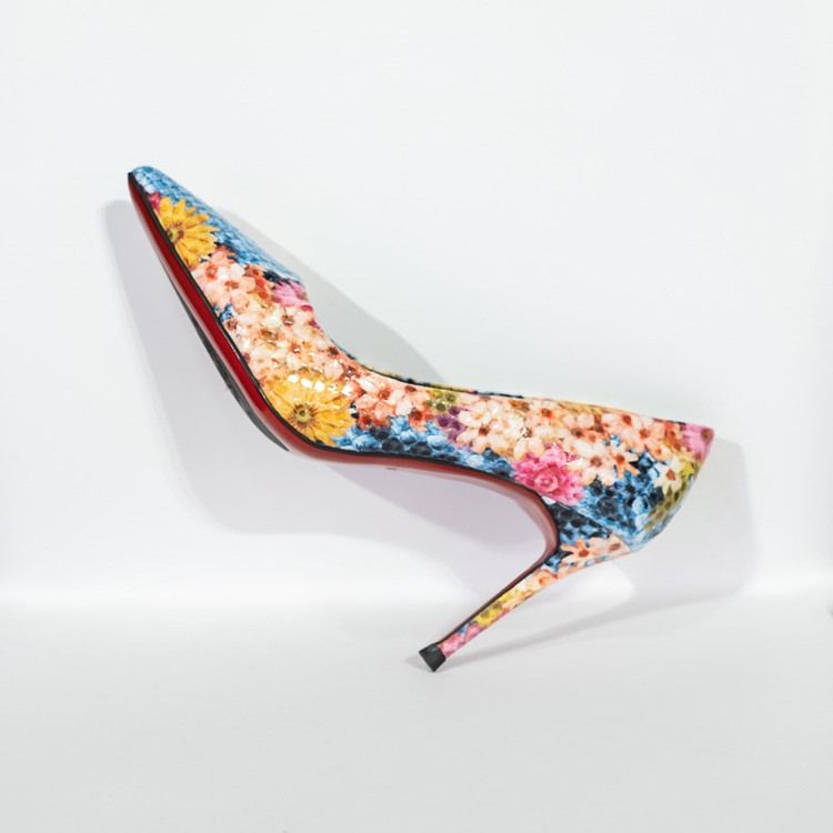 Print Spids Toe Stiletto Heel Kvinders Prom Sko