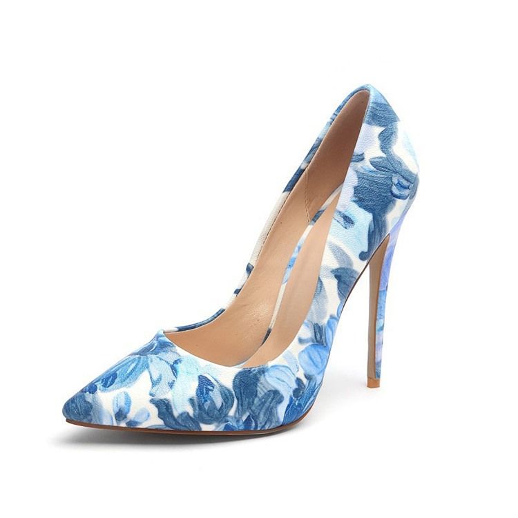 Print Stiletto Heel Slip-on Kvinders Prom Sko