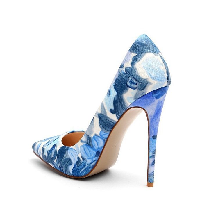 Print Stiletto Heel Slip-on Kvinders Prom Sko