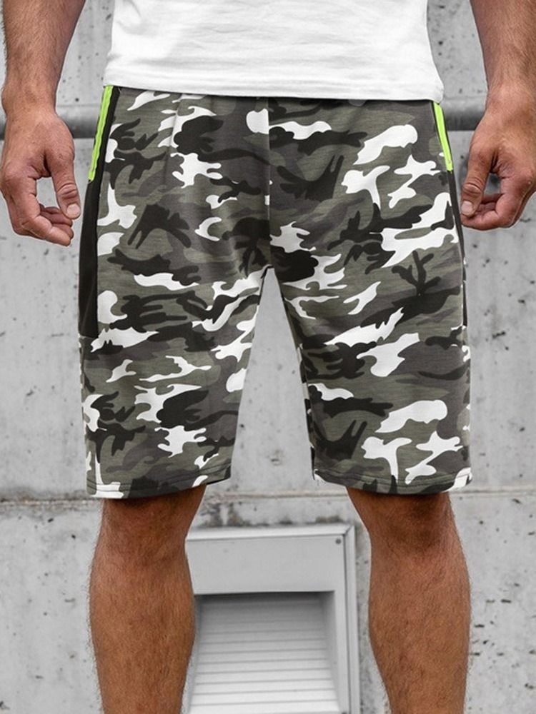 Camouflage Straight Locket Beach Shorts Til Mænd