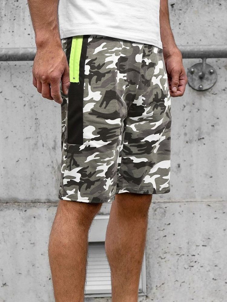 Camouflage Straight Locket Beach Shorts Til Mænd