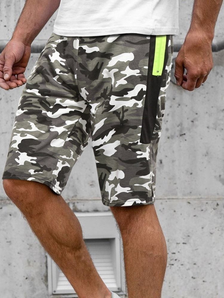 Camouflage Straight Locket Beach Shorts Til Mænd