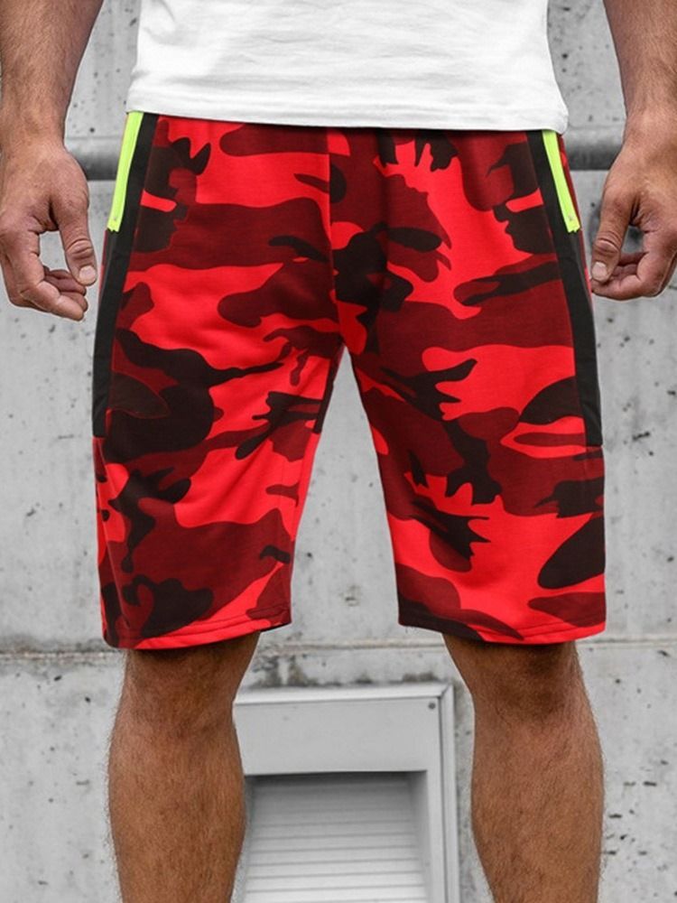 Camouflage Straight Locket Beach Shorts Til Mænd