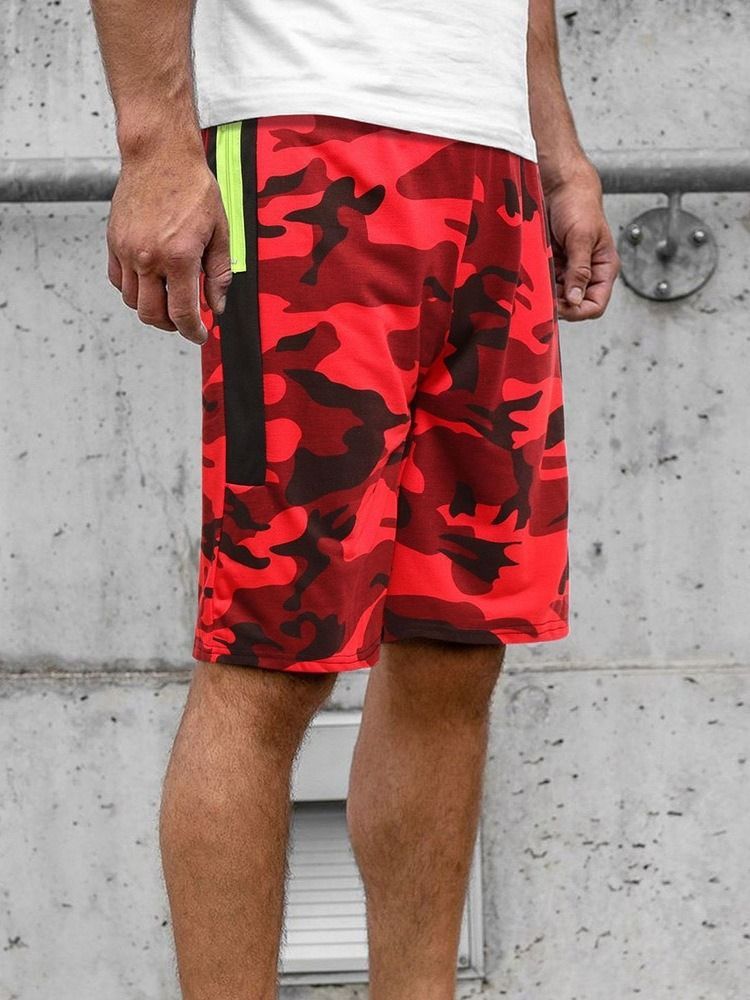 Camouflage Straight Locket Beach Shorts Til Mænd