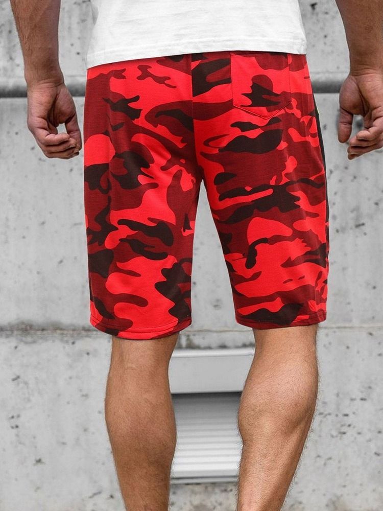 Camouflage Straight Locket Beach Shorts Til Mænd