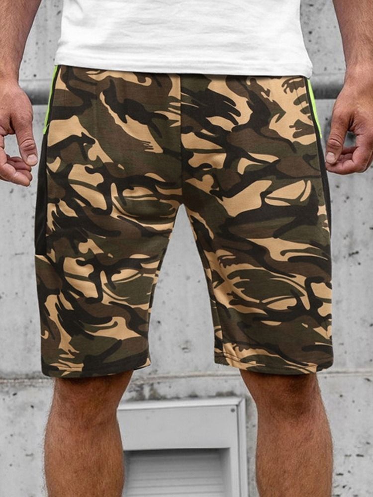 Camouflage Straight Locket Beach Shorts Til Mænd