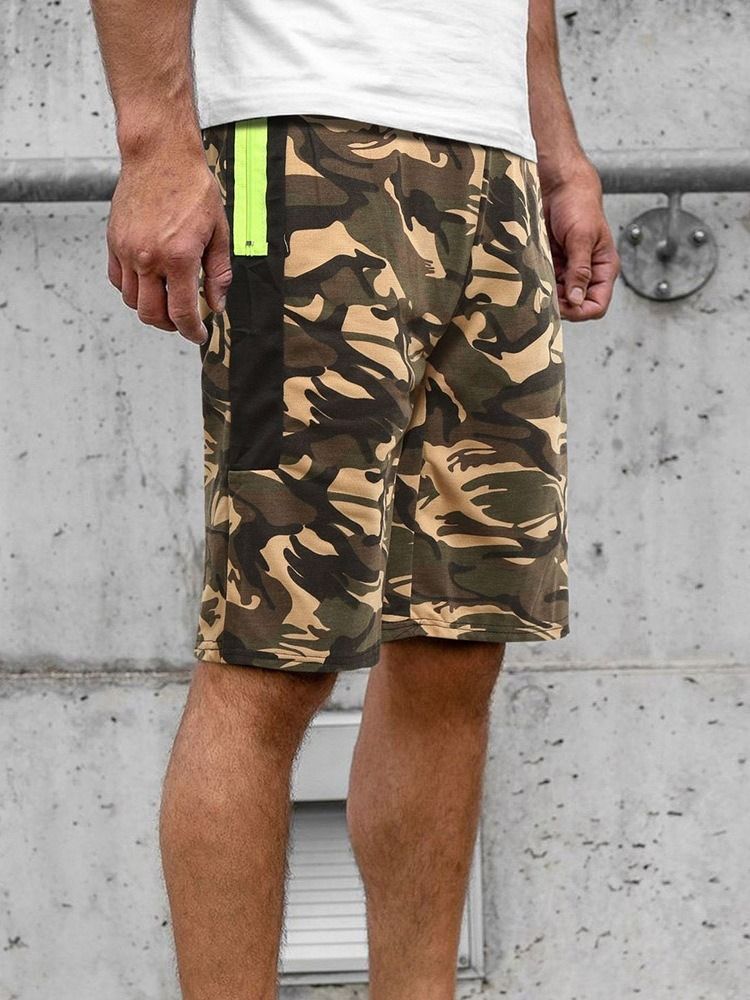 Camouflage Straight Locket Beach Shorts Til Mænd