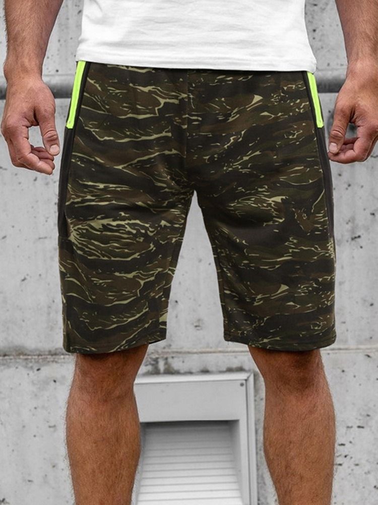 Camouflage Straight Locket Beach Shorts Til Mænd