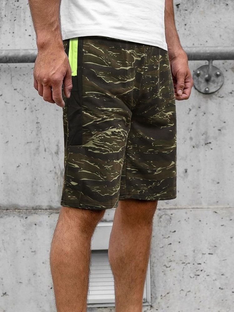 Camouflage Straight Locket Beach Shorts Til Mænd