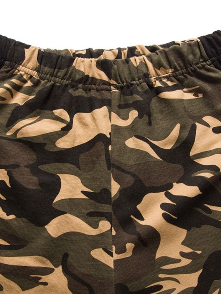 Camouflage Straight Locket Beach Shorts Til Mænd