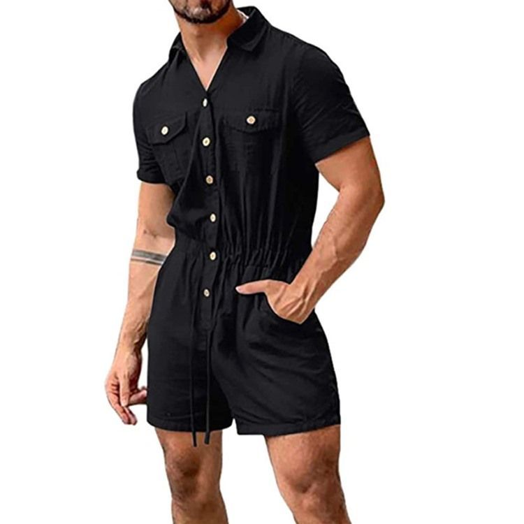 Mænds Almindelige Lommeshorts Jumpsuits Overalls