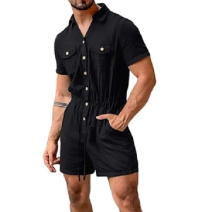 Mænds Almindelige Lommeshorts Jumpsuits Overalls