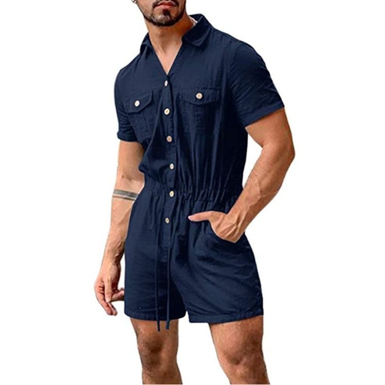 Mænds Almindelige Lommeshorts Jumpsuits Overalls