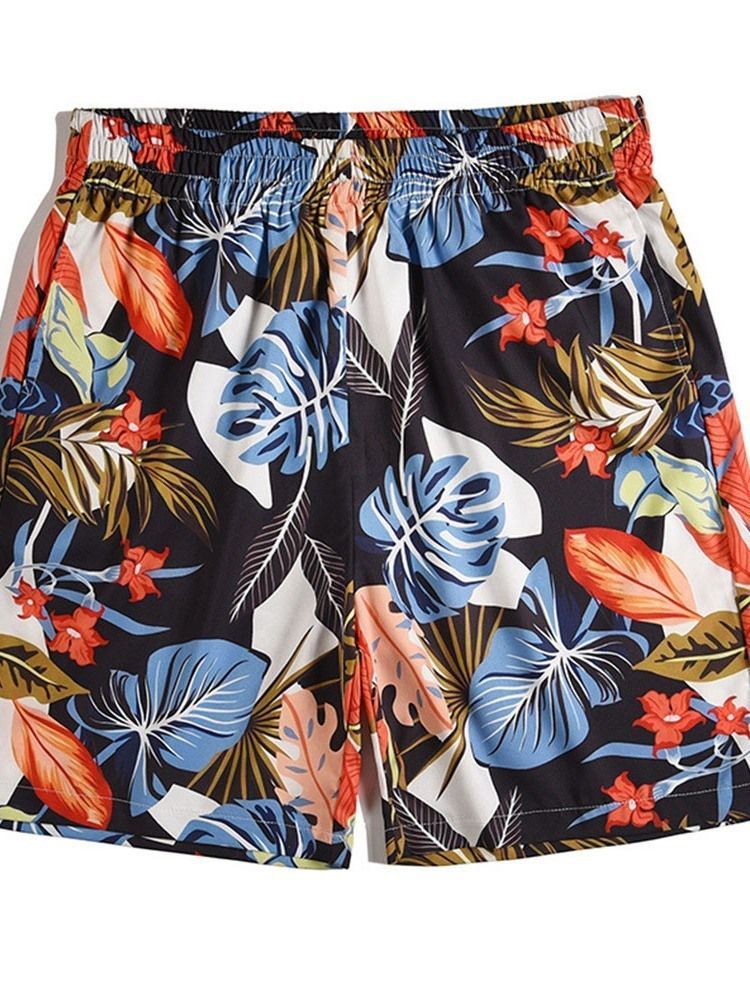 Print Loose Elastics Casual Herreshorts