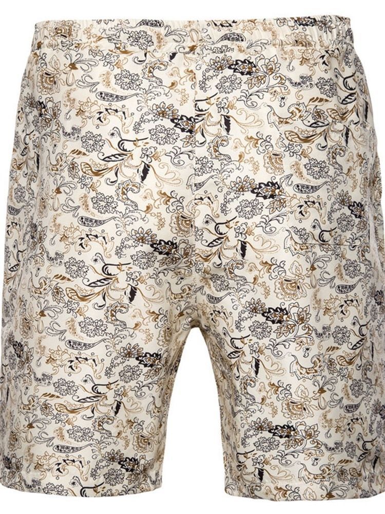 Print Straight Floral Lace-up Sports Shorts Til Mænd