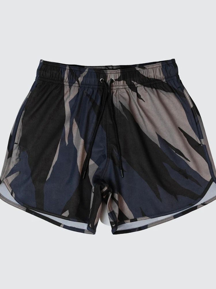 Slim Lace-up Camouflage Casual Lace-up Men's Shorts