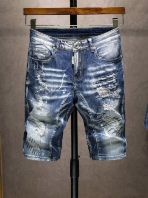 Straight Zipper Hip Hop-shorts Til Mænd