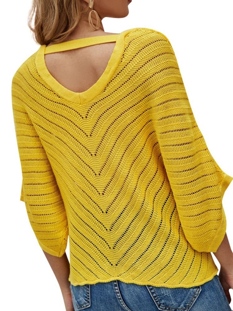 Batwing Ærme Tynd Hul Sommer Sommer Ærmet Dame Sweater