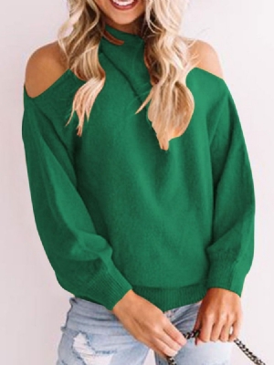 Kvinders Regelmæssig Off-shoulder Sweater