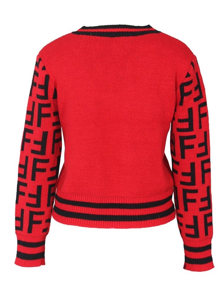 Kvinders Regelmæssige Afrikanske Mode V-hals Sweater